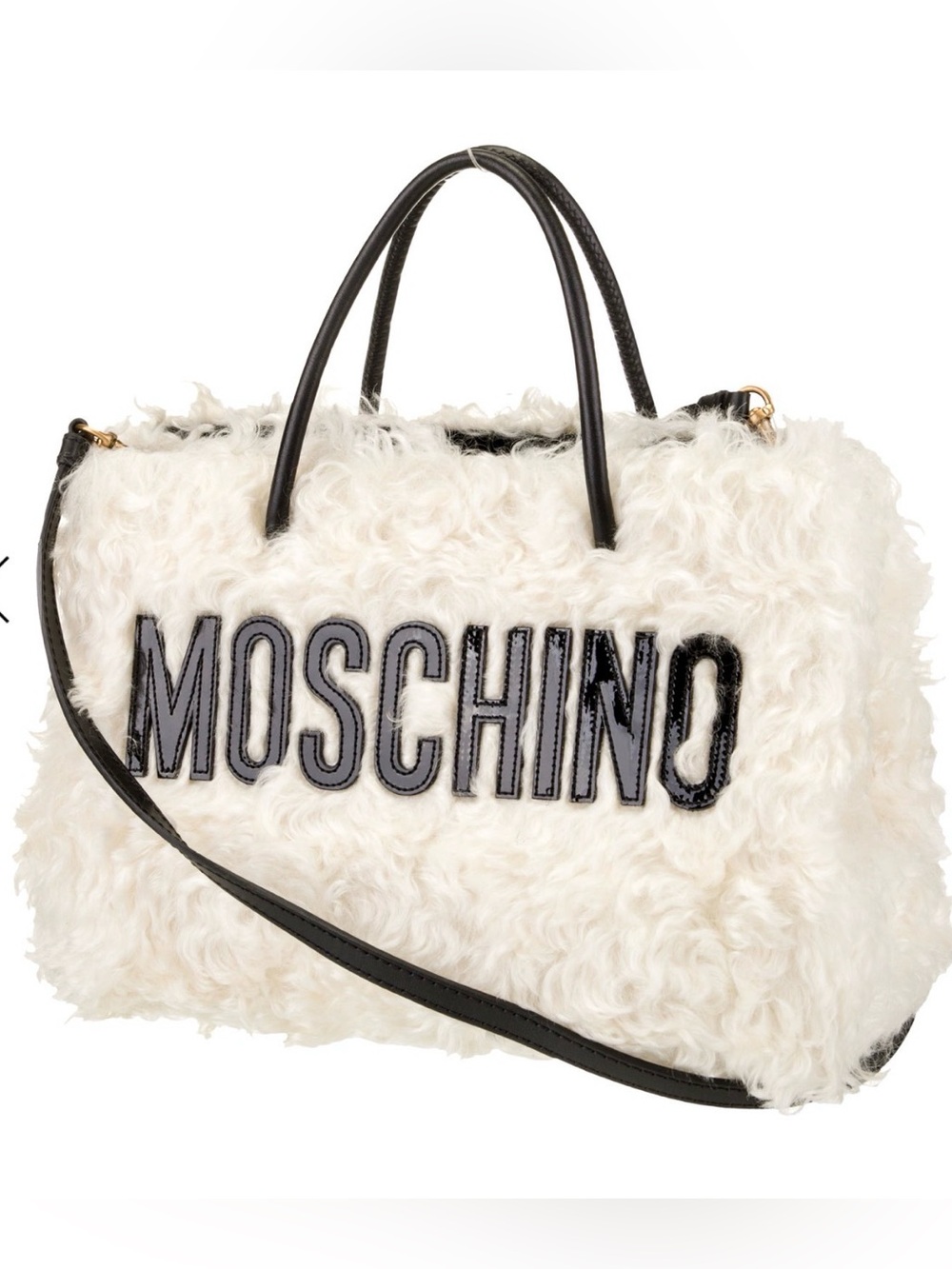 Moschino Couture Mohair Top Handle Bag